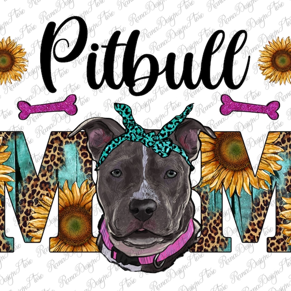 Western Pitbull Mom Png Sublimation Design, Cute Pitbull Mom Png, Pitbull Mom Png, Western Pitbull Sunflower Mom Png, Instant Download