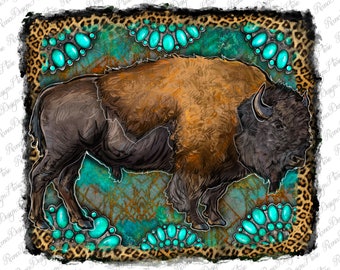 Bison With Gemstone Background Png Sublimation, Western Bison Png, Bison Body Png,  Buffalo Png, Farm Animal Png, Instant Download