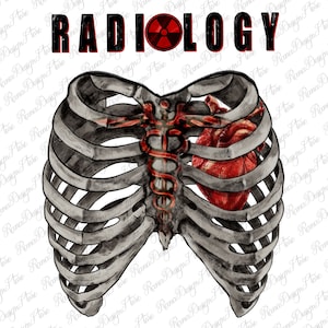 Radiology Png Sublimation Design, Skeleton Rib Cage Heart Png, Radiology Tech Png, Radiology Life Png, Radiology Png, Digital Download