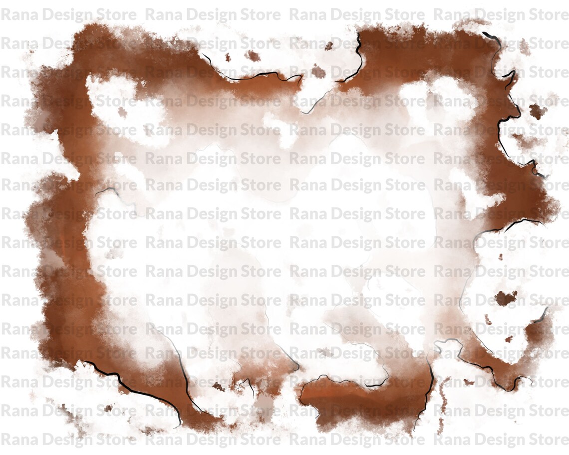 Cowhide Backgrounds Frames Bundle Png, Cowhide Png, Digital Download ...