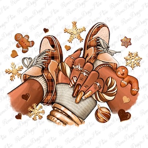 Melanin Christmas black girl sneakers png sublimation design download, black woman png, sneaker girl png, sublimate designs download