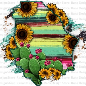 Mapa de Cactus girasol Chihuahua, Estado de Chihuahua MX, Mapa de los Estados de México,Mapa de Chihuahua,Girasol Chihuahua,Serape Chihuahua,Descarga digital