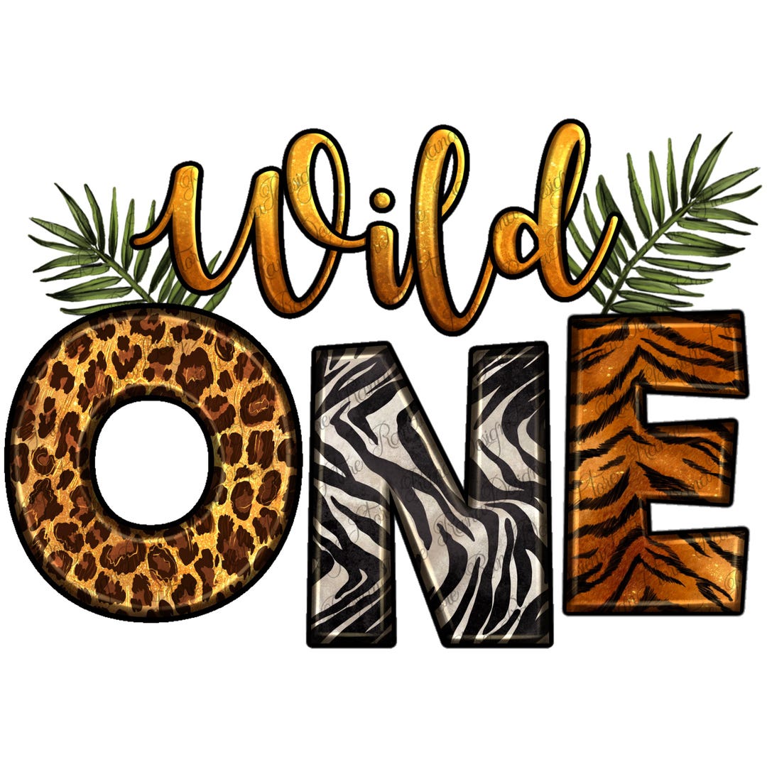 Wild One Safari Patterns Png Sublimation Design Download, Birthday Png ...