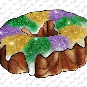 Mardi Gras King Cake Png Sublimation Design, Mardi Gras Png, Mardi Gras Cake Sublimation Png, Western Design Png, King Cake Design Png