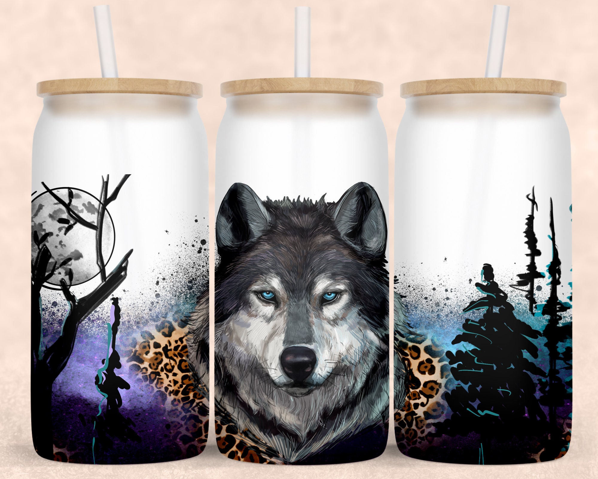 20oz Wolf Gifts for Men, Women, Wolf Gifts for Wolf Lovers, Valentines Day  Gifts for Him, Her, Coffee Thermos for Men, Women, White Rose Wolf Tumbler