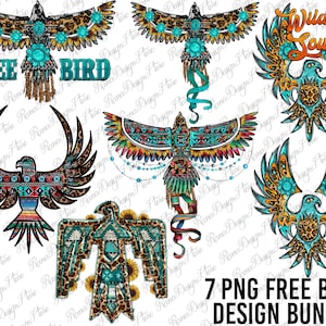 Thunderbird Png Sublimation Design Bundle, Gemstone Thunderbird Png, Turquoise Png, Thunderbird Bundle Png, Gemstone Png, Instant download image 1