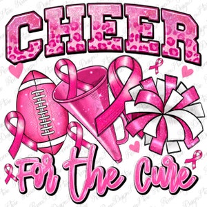 Jubel für die Heilung American Football png Sublimation Design download, Cancer Awareness png, pink Ribbon png, sublimate designs download