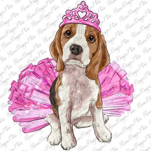 Balerina Beagle With Tutu Png Sublimation Design Design, Beagle Png, Beagle Clipart, Balerina Animals Png, Balerina Png, Digital Downloads