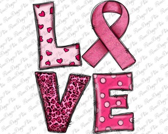 Western Breast Cancer Love Png Sublimation Design, Cancer Awareness Png,Pink Ribbon Png,Breast Cancer Png,Cancer Png,Instant Download