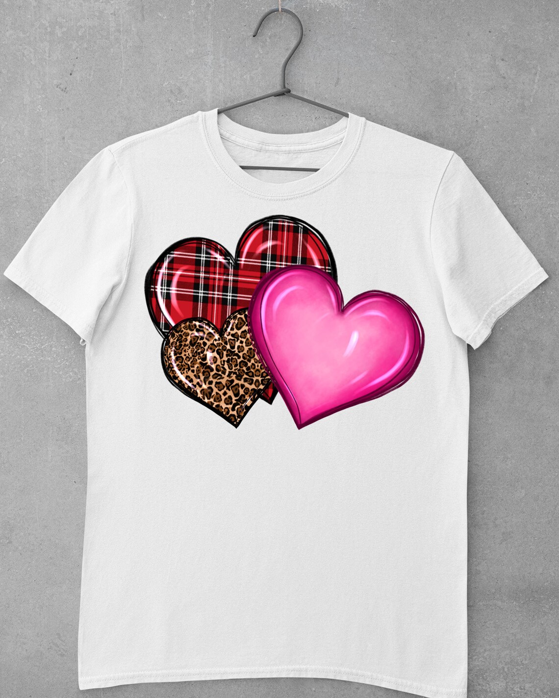 Trio Love Heart Valentine's Day Png Sublimation Design - Etsy