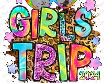 Girls trip 2024 png sublimation design download, vacation png, hello summer png, summer vibes png, travel png, sublimate designs download