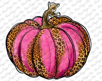 Western Leopard Cancer Pink Pumpkin Png Sublimation Design, Breast Cancer Png, Cancer Awareness Png, Cacner Pumpkin Png, Instant Download
