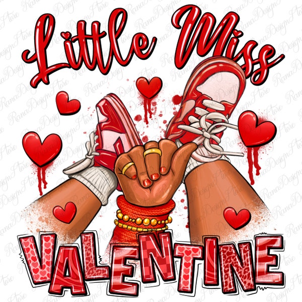 Little miss Valentine afro kid sneakers png, black kid png, Valentine's Day png, Valentine's sneakers png, sublimate designs download