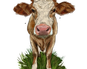 Simmental heifer png sublimate designs download, western heifer png, western cow png, cow png, heifer png, cattle png, sublimate download