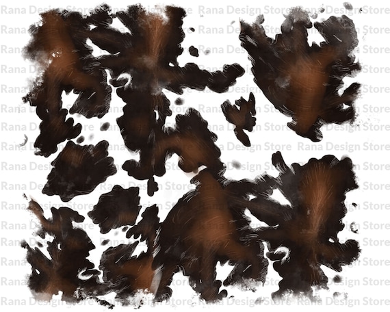 Black White and Brown Cowhide Background Pngcowhide - Etsy
