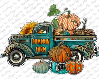 Western Pumpkin Farm Truck Png Sublimation Design, Farm Truck Png, Pumpkin Truck Png, Gemstone Pumpkin Png, Leopard Pumpkin,Instant Download