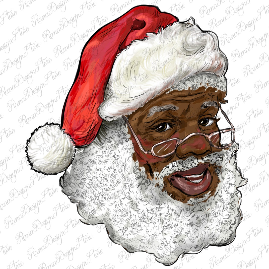 African American Santa Png, Western Santa Claus Png, African