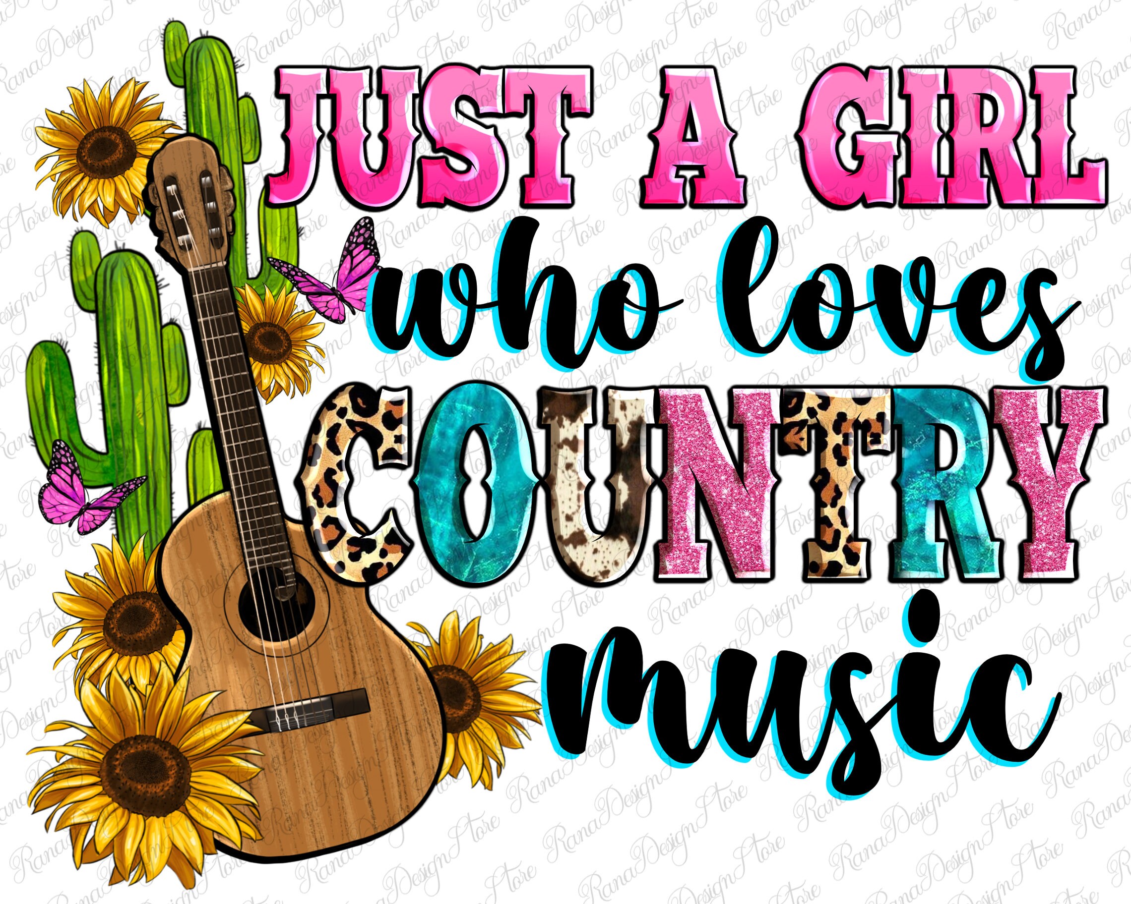Make-up-Tasche Für Country-Musik-Fans – „Just A Girl Who Loves Country Music“, Wasserdicht, 25x17x5 Cm