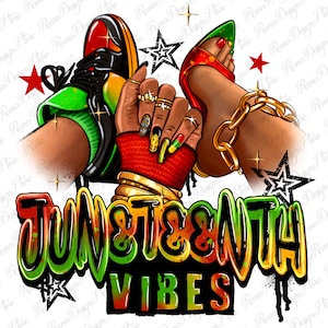 Juneteenth vibes sneaker and heel afro woman png, afro woman png, Juneteenth png, black woman png, sneakers life png, designs download