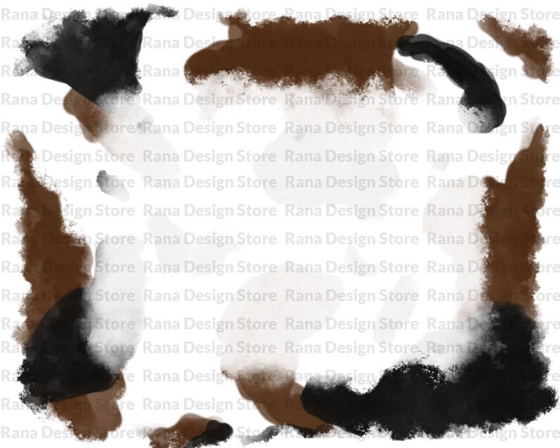 Cowhide Backgrounds Frames Bundle Png, Cowhide Png, Digital Download ...