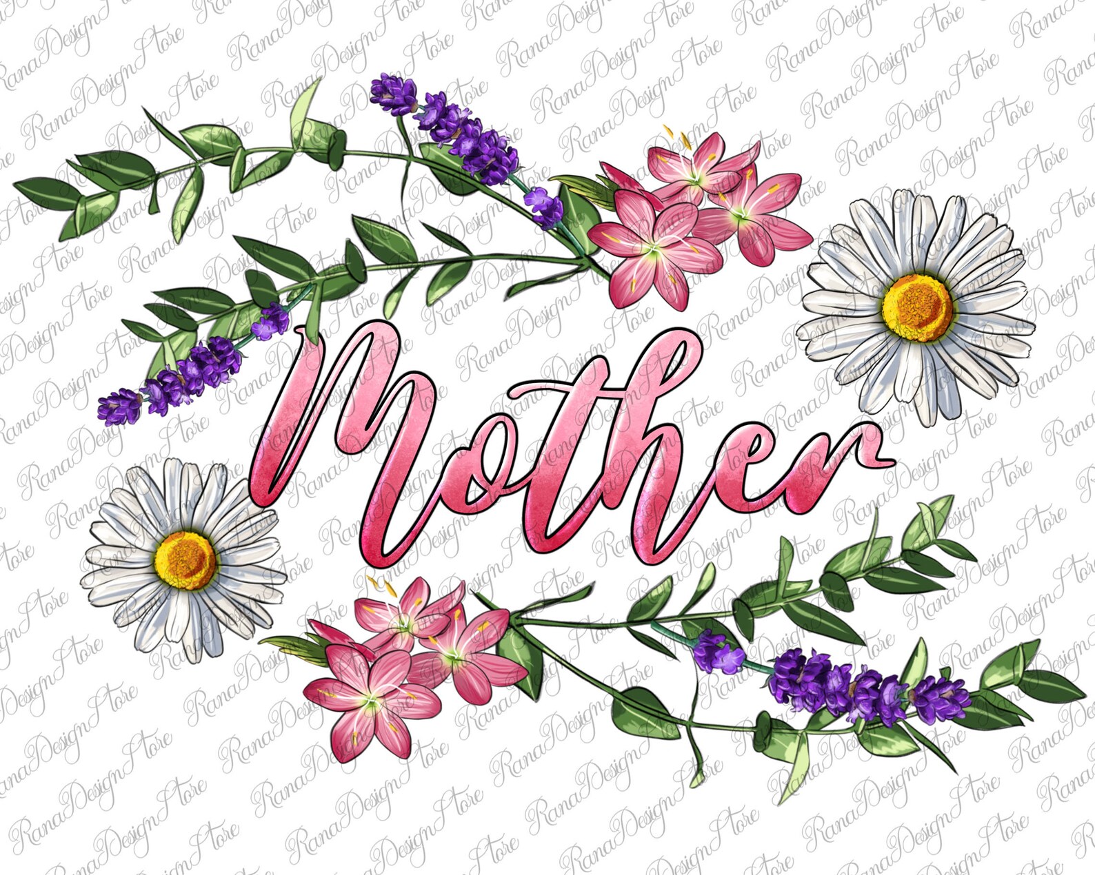 Floral Daisy Mother Png Sublimation Design Floral Mother - Etsy