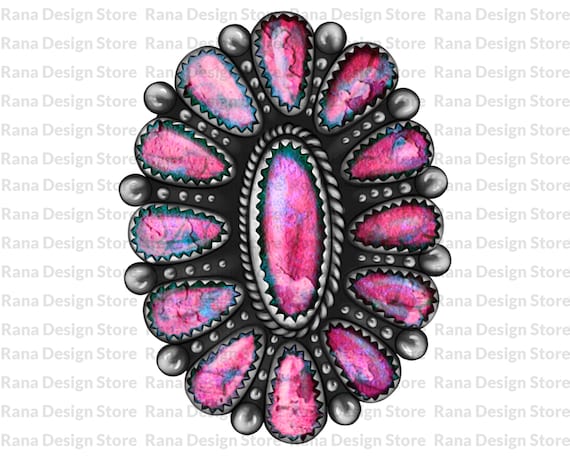 Red Western Gemstone Png Gemstone Png File Sublimation Etsy
