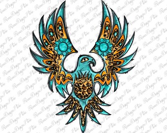 Turquoise Thunderbird Png Sublimation Design, Gemstone Thunderbird Png, Turquoise Png, Thunderbird Png, Gemstone Png, Instant download