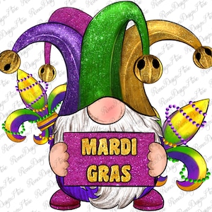 Mardi Gras Gnomes Fleur De Lis Png Sublimation Design, Mardi Gras Png, Mardi Gras Gnome Png, Gnome Png, Fleur De Lis Png, Digital Download