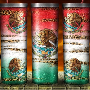 Mexican Flag 20oz Skinny Tumbler Design, Mexican Flag Tumbler, Mexico Tumbler, Mexican Tumbler, Mexico Flag Tumbler, Instant Download