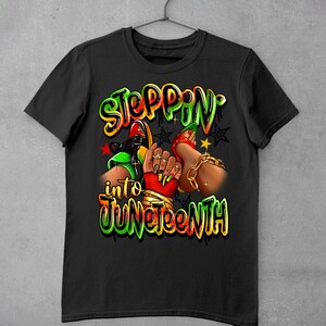 Steppin' into Juneteenth sneaker and heel afro woman png, afro woman png, Juneteenth png, black woman png,sneakers life png,designs download image 3