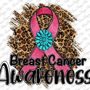 Breast Cancer Awareness Ribbon With Leopard Background Png Design, Breast Cancer Awareness Png, Cancer Ribbon Png, Instant Download