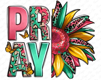 Beten Sonnenblume png Sublimation Design download, christliche png, westlich beten png, Glaube png, sublimieren designs download