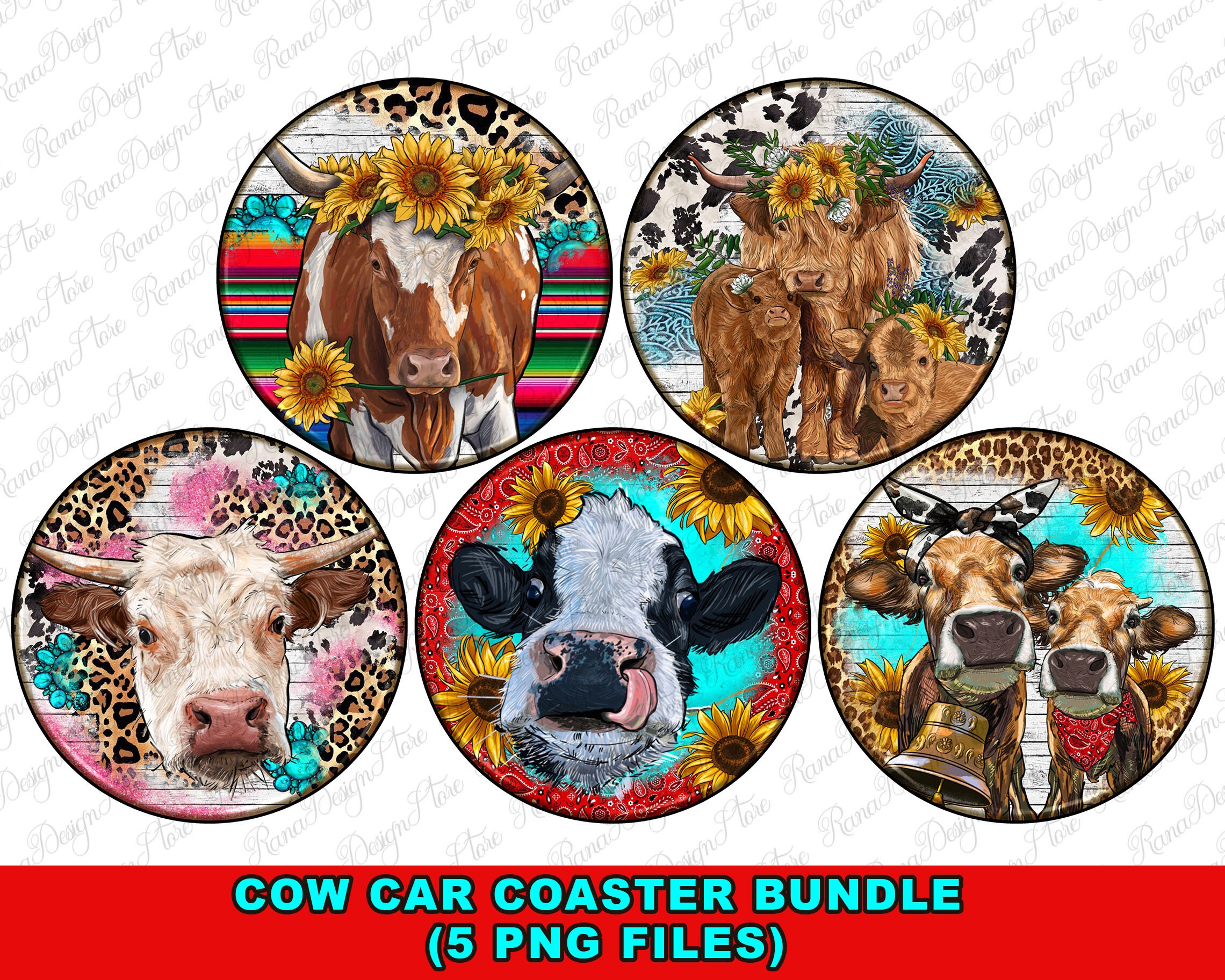 Leopard Cowhide Car Coaster Bundle,car Coaster Designs,car