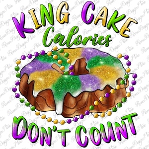 mardi gras cake calories