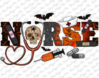 Halloween Nurse Png Sublimation Design, Halloween Vibes Png, Halloween Nurse Png, Happy Halloween Png, Halloween Png, Digital Download