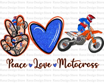Peace Love Motocross Sublimation Download, Motocross PNG,Peace Love Sublimation Digital Download,Png Sublimation,Instant Download