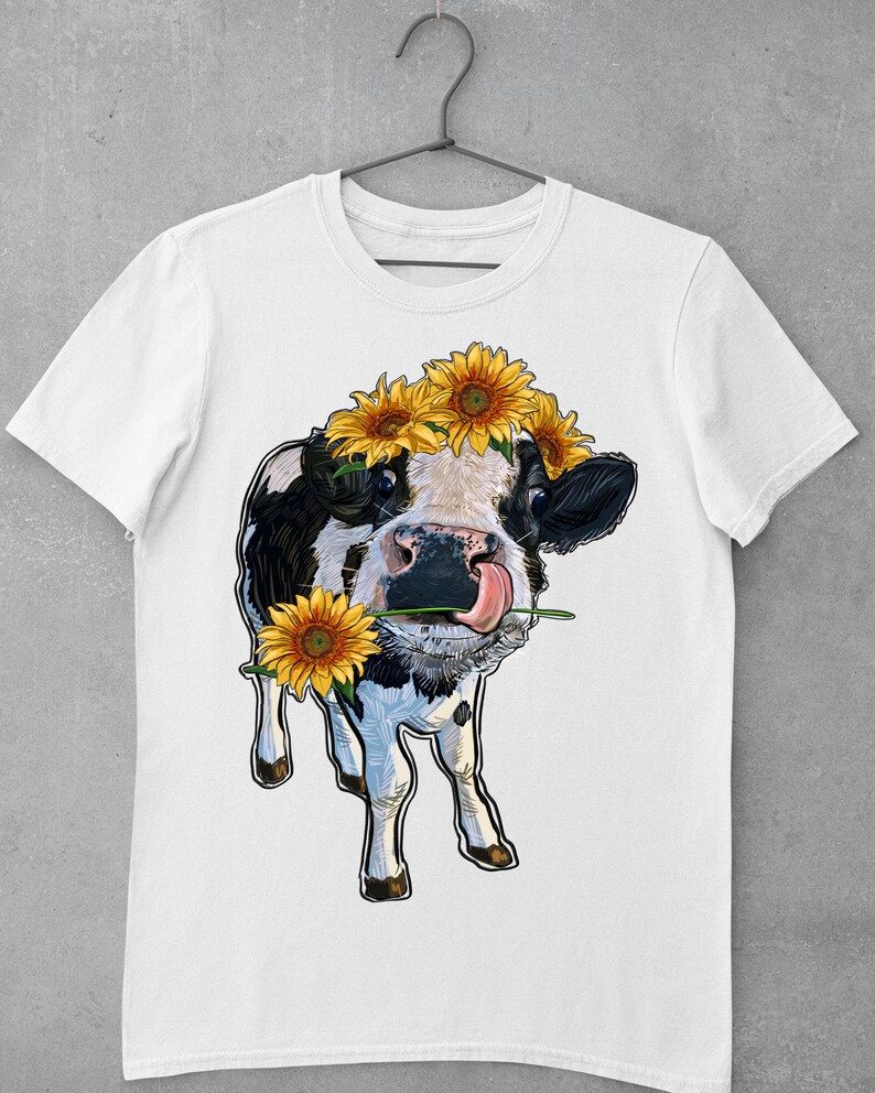 Western Sunflower Baby Cow Png Sublimation Design Sunflower - Etsy