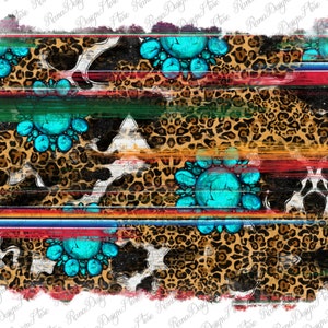 Western Leopard Gemstone Distressed Background Png Design, Leopard Background, Gemstone Background, Cowhide Background, Instant Download