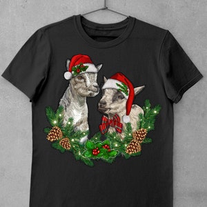 Mistletoe Christmas Baby Goats Png Sublimation Design, Baby Goats Png, Floral Goats Png, Christmas Baby Goats Png, Instant Download image 3