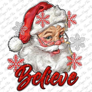 Santa Claus Believe Png Sublimation Design, Western Santa Claus Png, Santa Claus Png, Merry Christmas Png, Believe Png, Instant Download