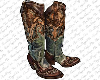 Cowgirl Boots Png Sublimation Design, Cowgirl Boots Png, Western Boots Png, Cowboy Boots Png, Boots Png, Cowboy Png, Instant Download