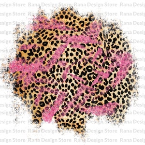 Distressed Leopard Patches Png,distressed Leopard Sublimation Design ...
