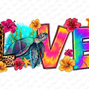Turtle love png sublimation design download, sea creatures png, hand drawn turtle png, sea animals png,turtle png,sublimate designs download