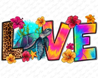 タートルラブPNG昇華デザインのダウンロード、海の生き物PNG、手描きのタートルPNG、海の動物PNG、タートルPNG、昇華デザインのダウンロード