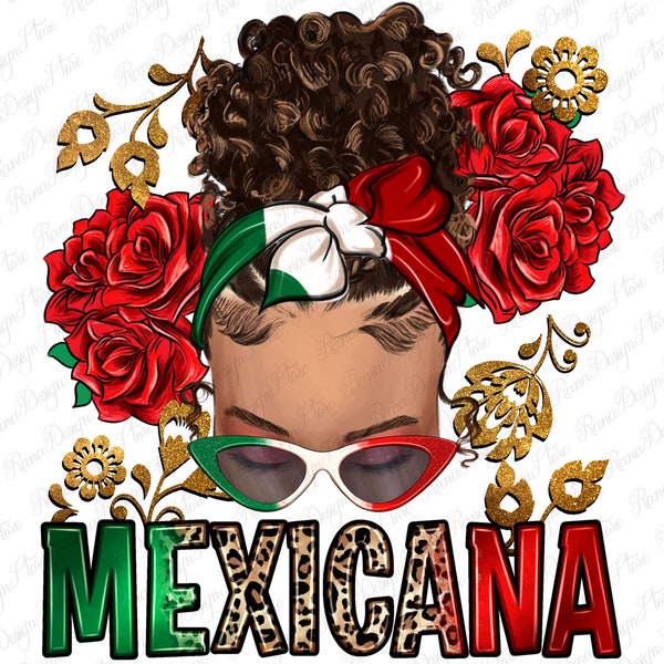 Mexicana Latina messy bun png sublimation design download, Latina png, western Mexicana png,fiesta png,Mexico png,sublimate designs download