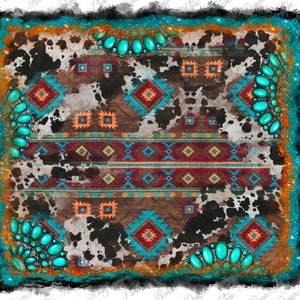 Aztec Gemstone Distressed Background Png Design, Aztec Background Png, Gemstone Background Png, Cowhide Background Png, Instant Download