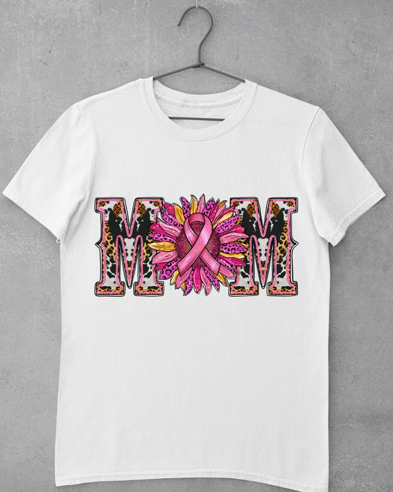 Leopard Sunflower Breast Cancer Mom Western Png Sublimation Design, Breast Cancer Png, Sunflower Mom Png, Cancer Awareness Png, Cancer Png image 2