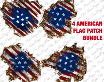 American Flag Patch Bundle Png Design, American Flag Png, Leopard American Flag Png, USA Flag Png, Flag Patch Bundle, Instant Download