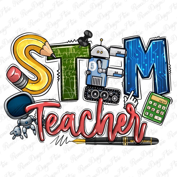 STEM Science and Technology Teacher png sublimation design download, Teacher's Day png, Teacher life png,back to school png,designs download