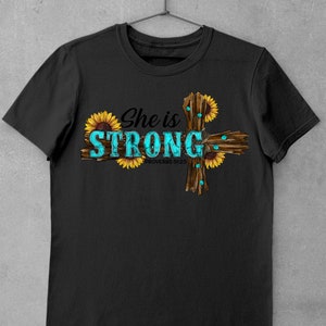 She is Strong Western Cross Png Sublimation Design ,gemstone Cross Png ...